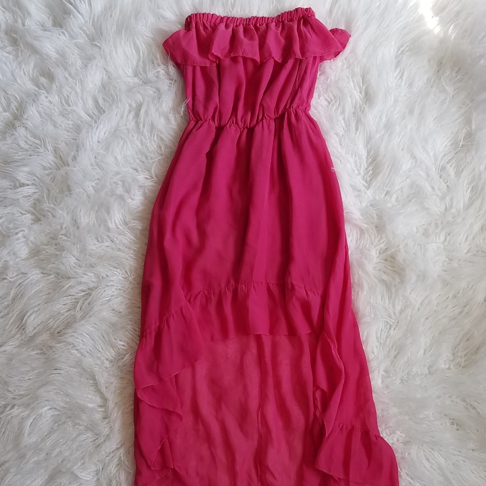 Fuchsia High-Low Dress